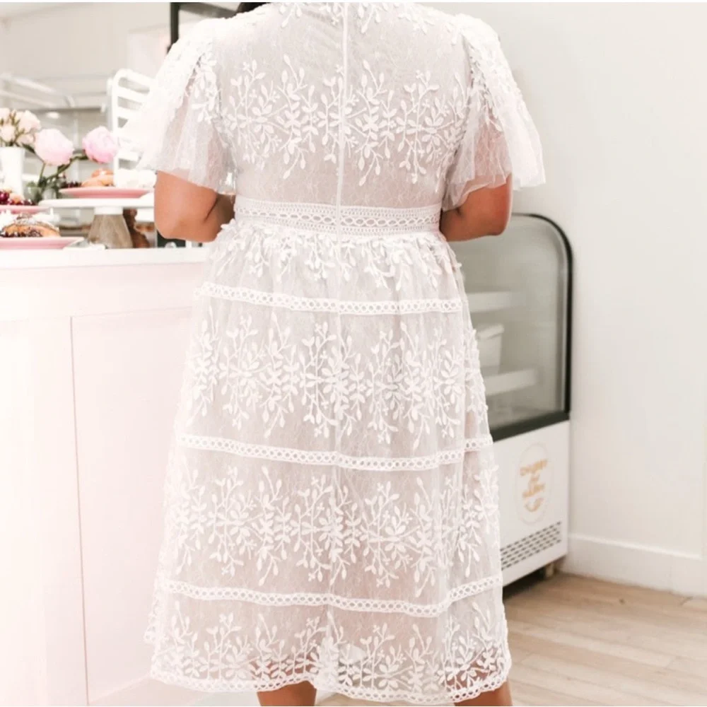 Ivy City Sicily Dress with Flutter Sleeves NWT - Picture 5 of 16